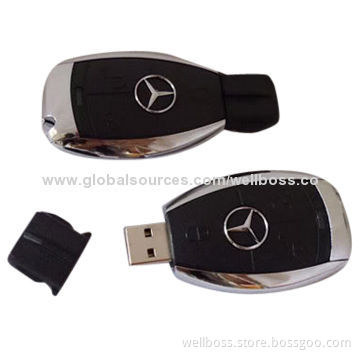 Car Key Shape USB Flash Disk, ABS Material, 5-year WarrantyNew